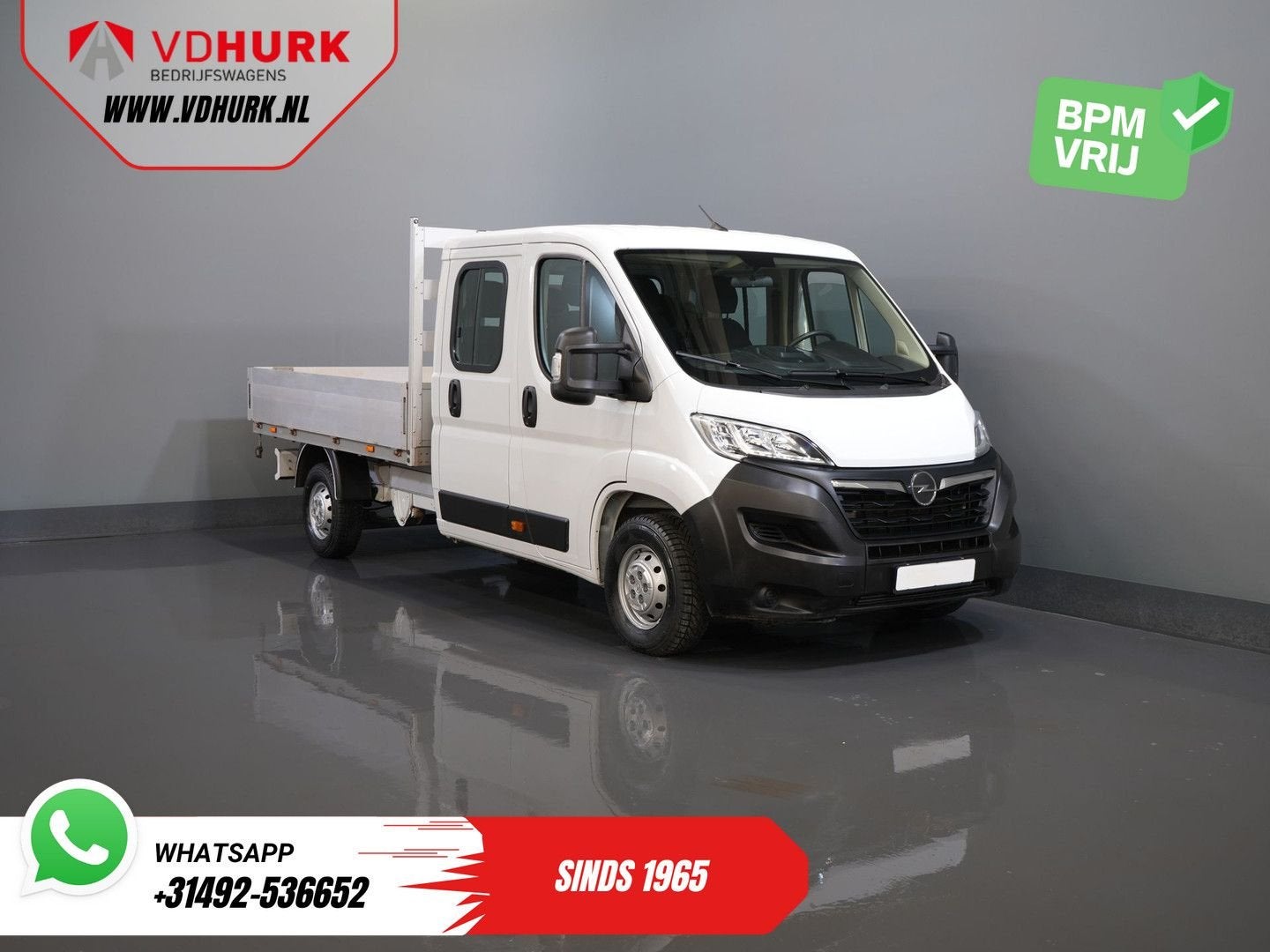 Opel Movano 2.2 140 pk DC Dubbel Cabine Open Laadbak/ 7 Pers, Auto's, Bestelwagens en Lichte vracht, Wit, Bedrijf, Electronic Stability Program (ESP)