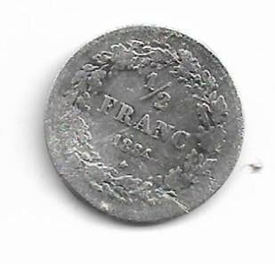 België: 1/2 frank 1834 (gelauwerd) = morin 29, Postzegels en Munten, Munten | België, Verzenden, Zilver, Losse munt, Zilver