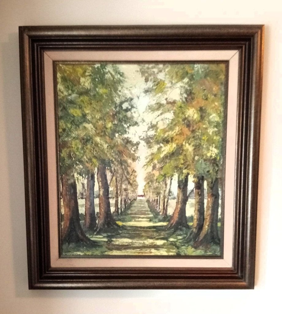 LandschapsSchilderij, Antiek en Kunst, Kunst | Schilderijen | Klassiek, Acrylverf, Doek, Ophalen of Verzenden, Gesigneerd