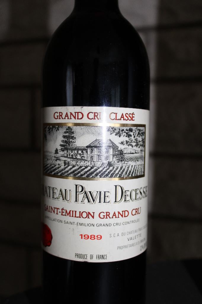 Château Pavie Decesse 1989 Grand cru classé St-Emilion, Collections, Pleine, Comme neuf, Enlèvement, Vin rouge