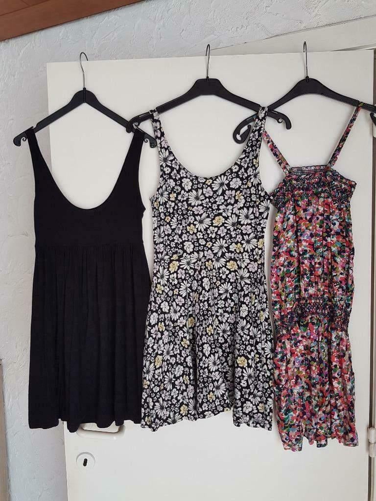 2 zomerkleedjes en 1 jumpsuit, Enlèvement ou Envoi, Porté, Taille 36 (S), Au-dessus du genou