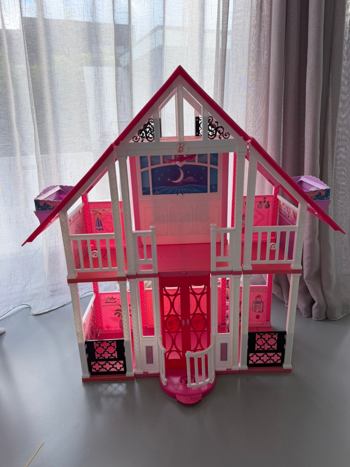 Barbiehuis met inboedel, Ophalen, Gebruikt