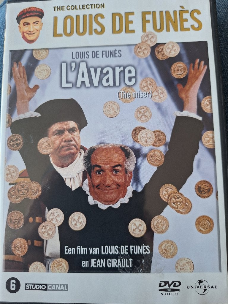 L´avare, dvd, Louis de Funes, ndl ondertiteld, Cd's en Dvd's, Ophalen of Verzenden, Zo goed als nieuw, Frans, Nederlands