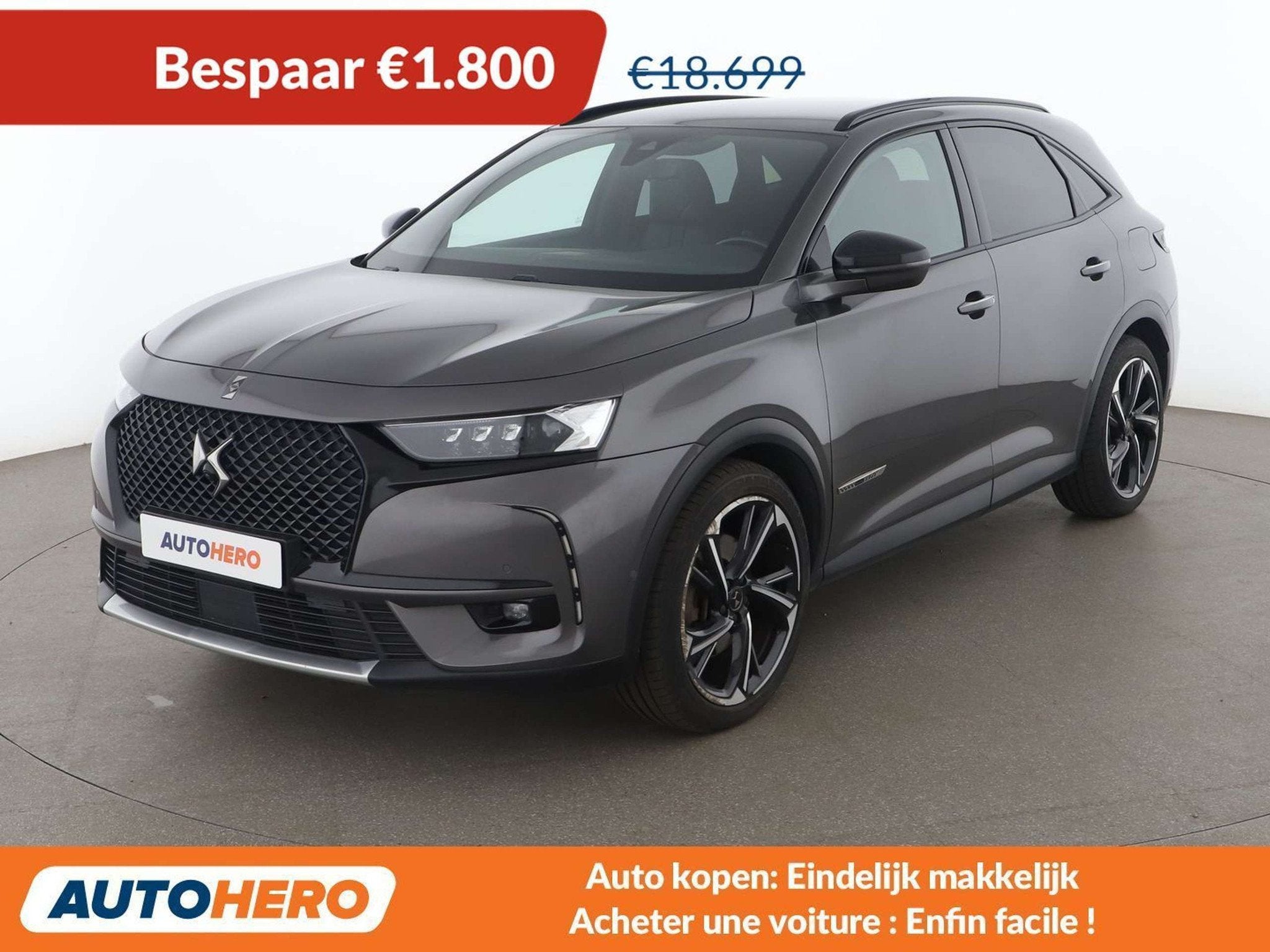 DS Automobiles DS 7 Crossback 1.6 E-Tense Hybrid 4x2 Louvre, Autos, Cuir, Argent ou Gris, Achat, 5 portes