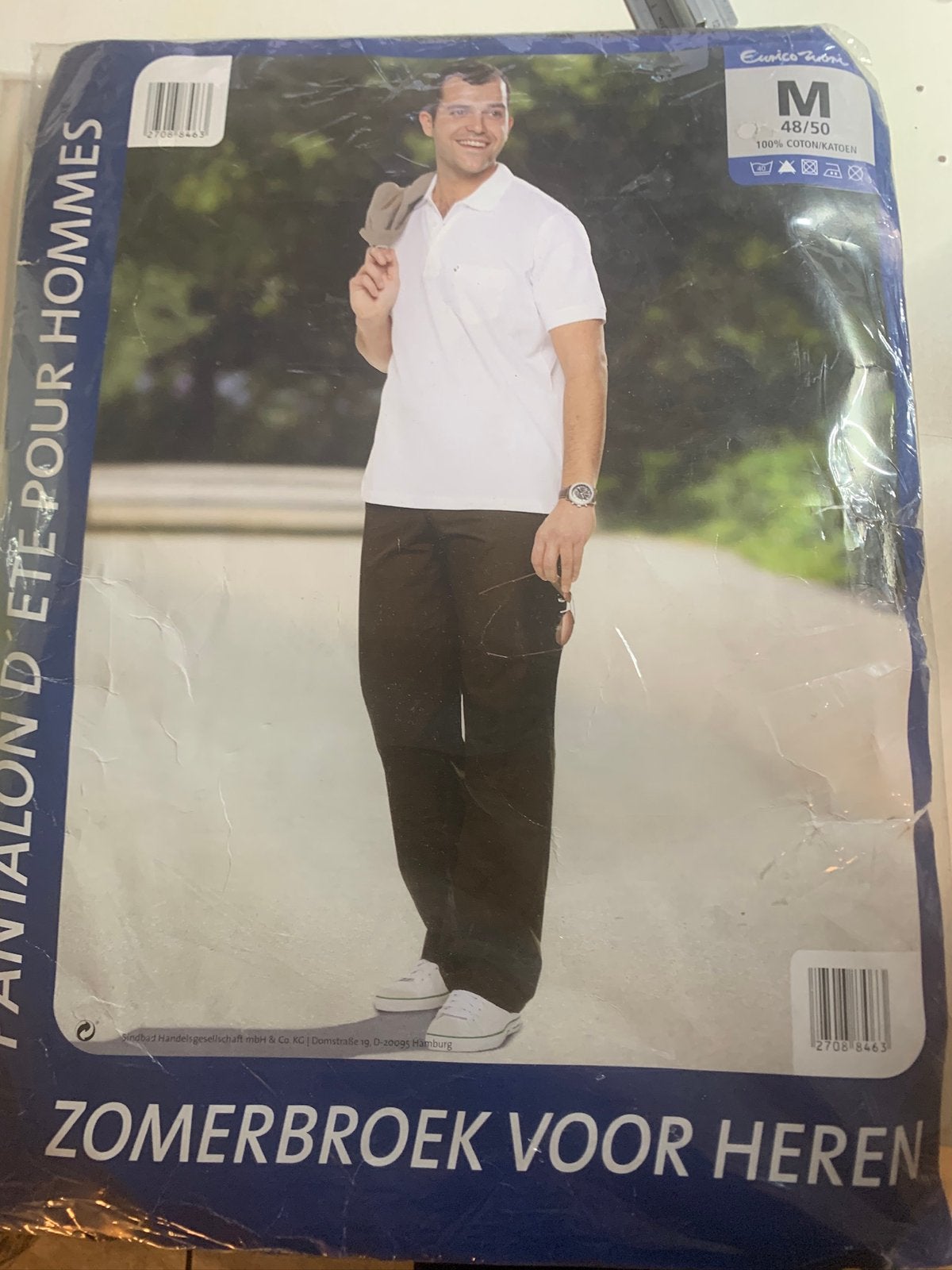 Zomerbroek heren M 48/50, Ophalen, Nieuw, Maat 48/50 (M), Bruin