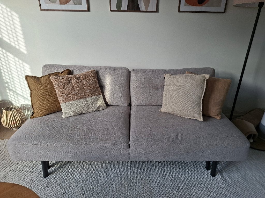 Bedbank, Tissu, Queen size, Beige, Enlèvement