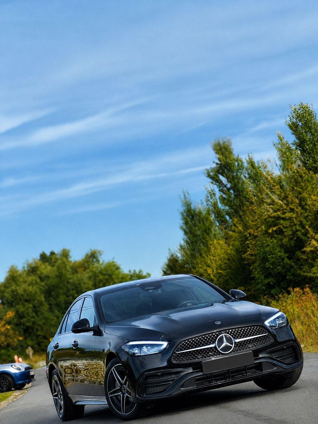 Mercedes-Benz C300e AMG Line – 2024 – Plug-in Hybrid, Auto's, Automaat, Dealer onderhouden, 4 cilinders, Zwart