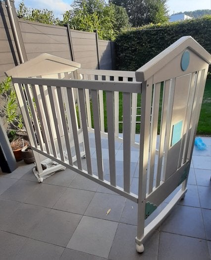 Lit cage bébé 12060 en bois, Enlèvement, Utilisé, Lit