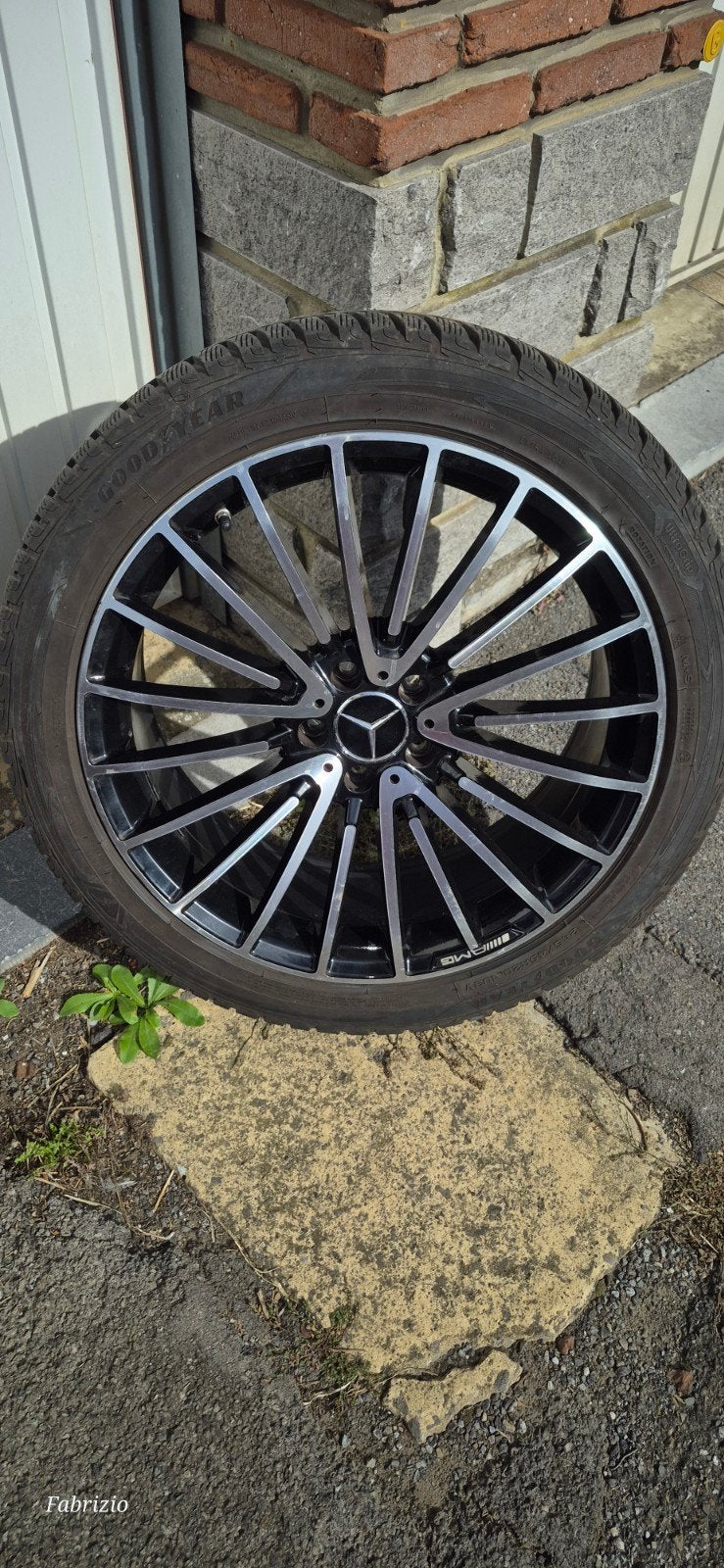 4 iantes AMG Mercedes 20" + pneus hiver Goodyear UltraGrip, Ophalen, Winterbanden, Band(en), 20 inch