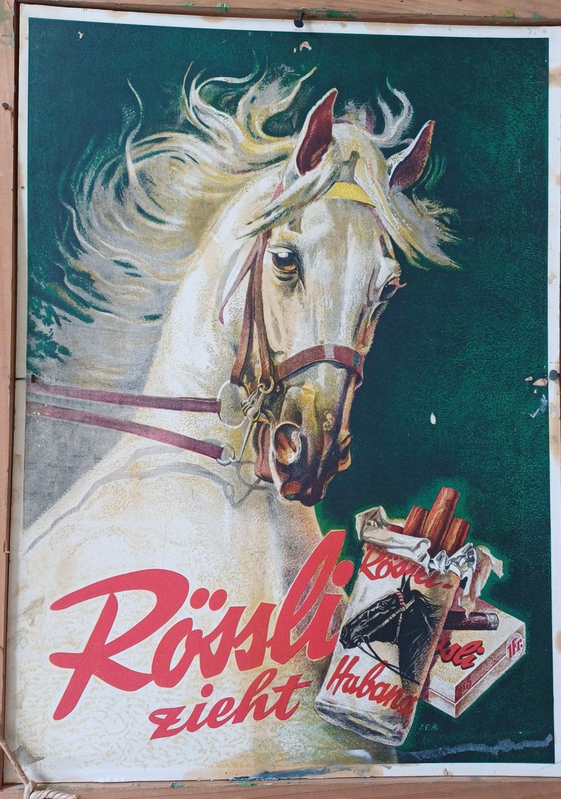 Affiche publicitaire ancienne 1935 Suisse, Enlèvement