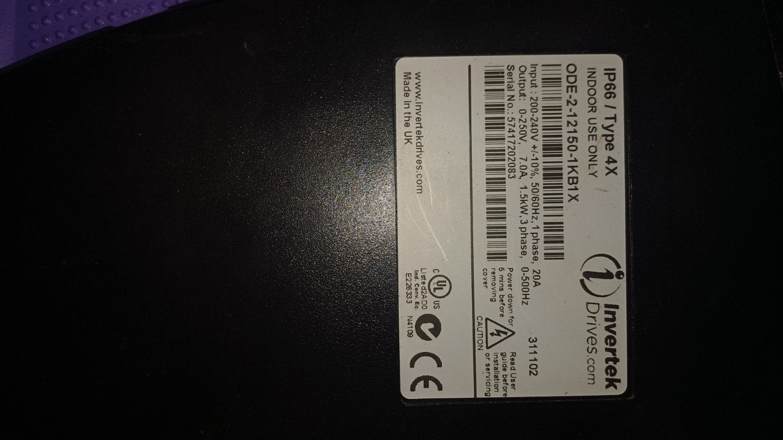 Frequentieregelaar invertek ip66/nema 4x, Elektronische apparatuur, Ophalen
