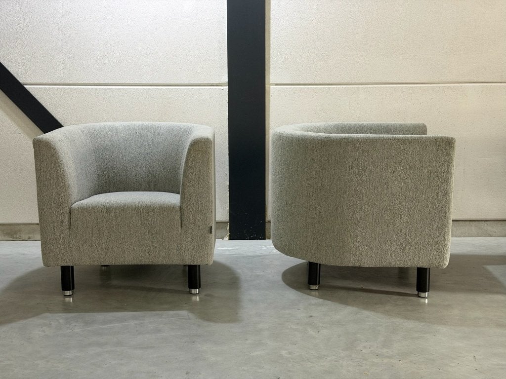 Gelderland fauteuils - set van 2 - wit/grijs, Ophalen, Gebruikt, Leer, Minder dan 75 cm