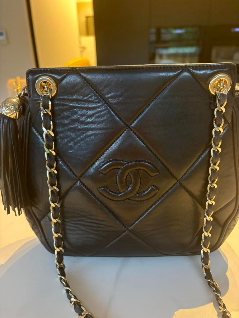 Chanel vintage handtas, Handtassen en Accessoires, Tassen | Damestassen, Ophalen, Gebruikt, Handtas