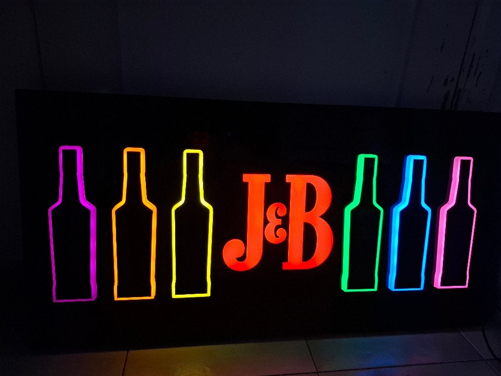 Enseigne lumineuse whisky J&B, Collections, Enlèvement ou Envoi, Neuf, Table lumineuse ou lampe (néon)