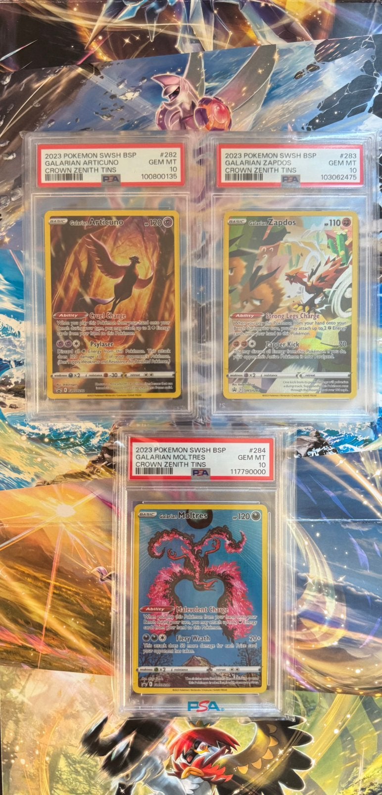 Crown zenith tin setje PSA10, Hobby en Vrije tijd, Verzamelkaartspellen | Pokémon, Zo goed als nieuw, Ophalen of Verzenden