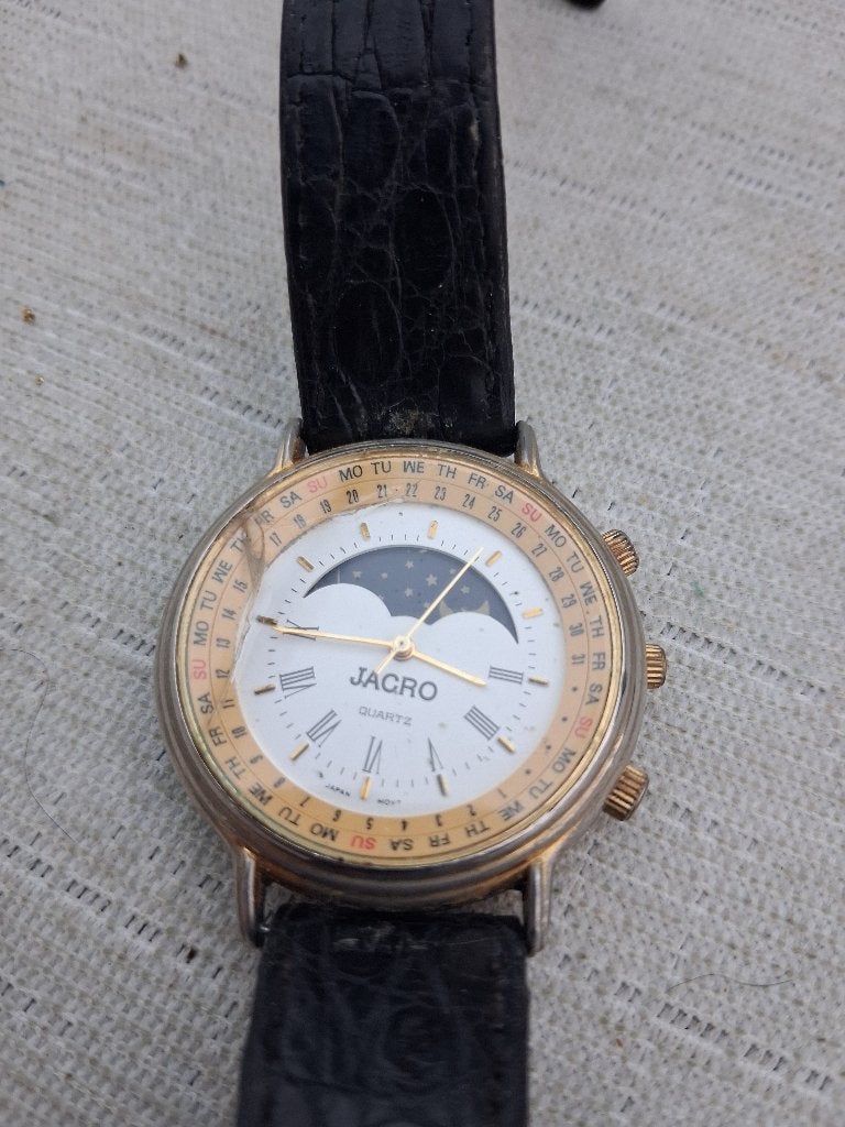 Oud chrono horloge, Overige merken, Overige materialen, Verzenden, Polshorloge