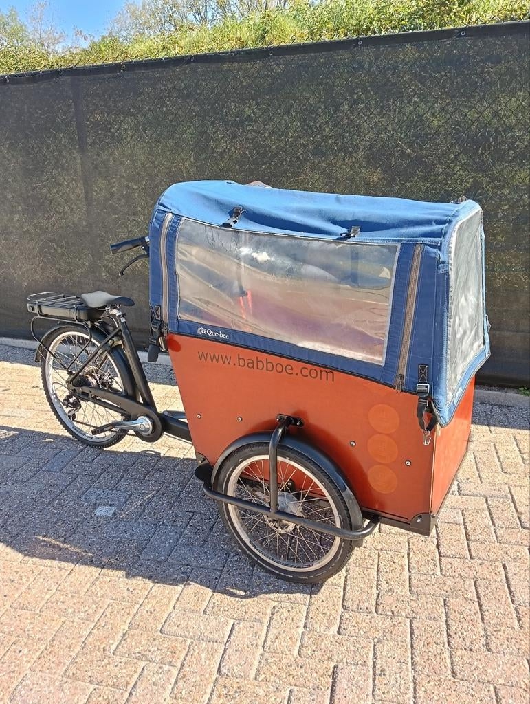 Babboe elektrische bakfiets nieuwe batterij jaar garantie, 4 kinderen of meer, Huif, Ophalen of Verzenden, Zo goed als nieuw