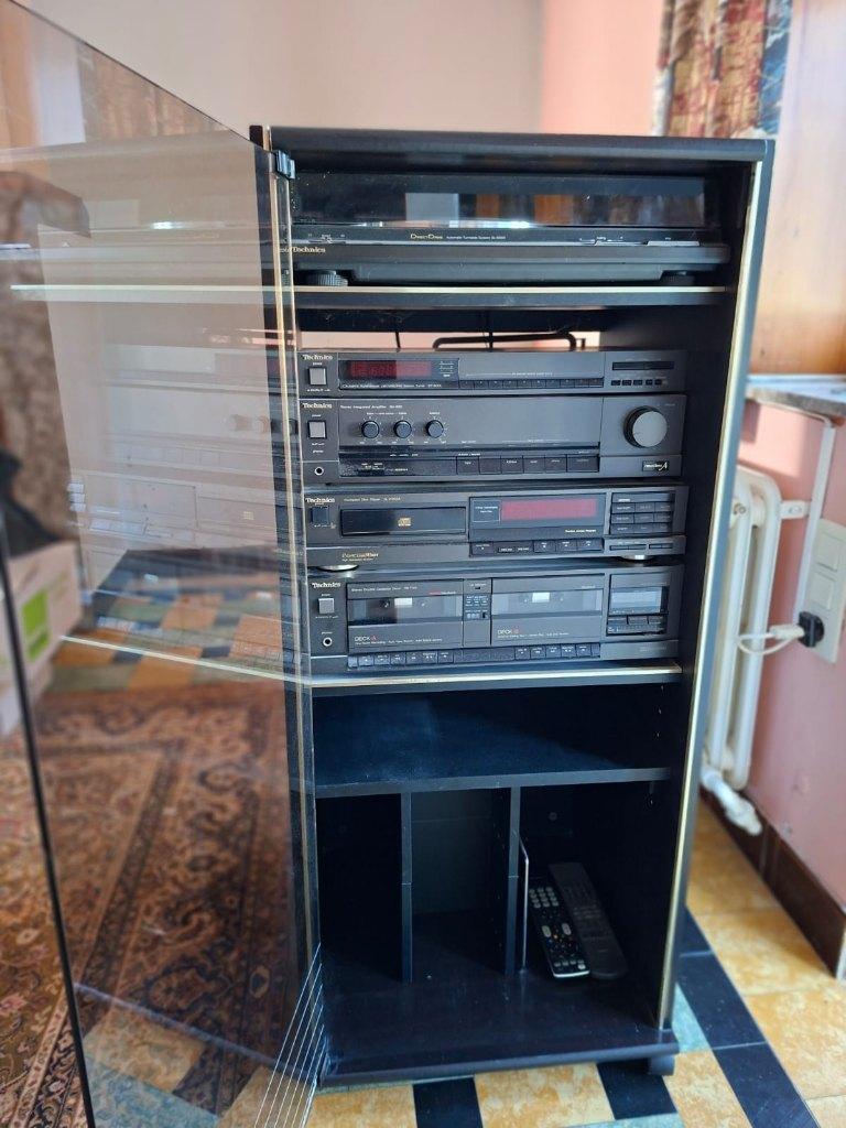 Technics Stereo installatie + kast, Enlèvement, Utilisé, Lecteur CD, Autres marques