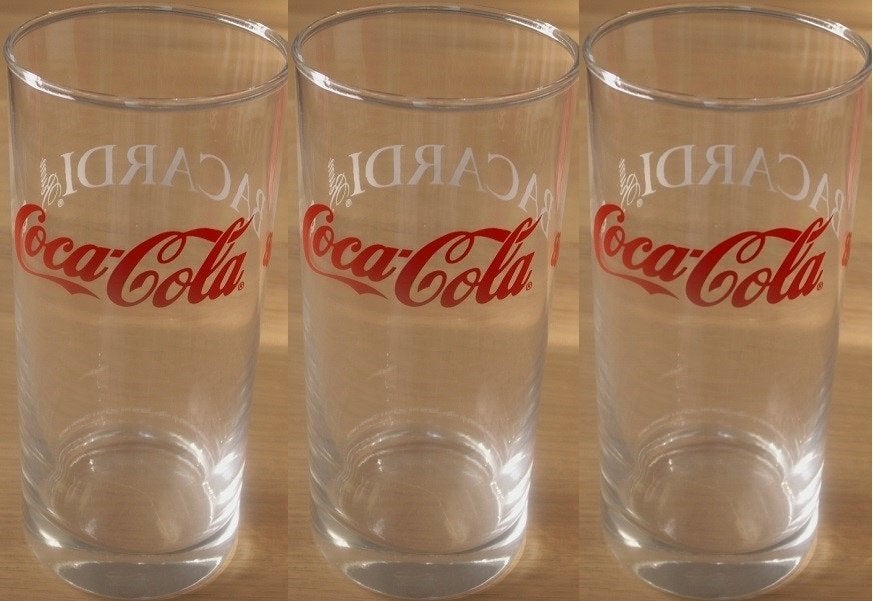 Verre à Coca Cola avec imprimé Coca-Cola & Bacardi Rum, Enlèvement ou Envoi, Neuf