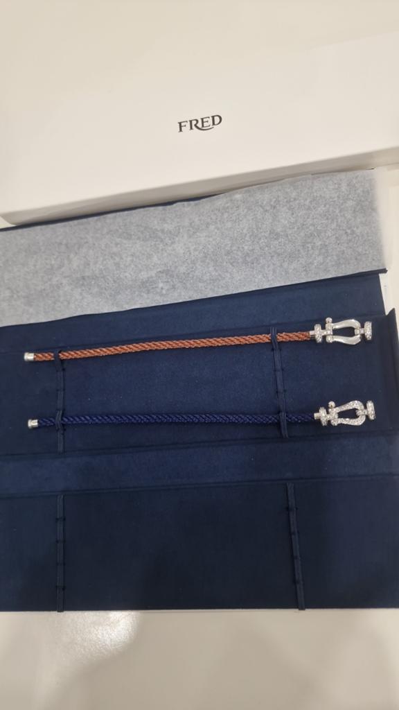 Splinternieuwe FRED Force 10 Bracelet Armband NIEUW MET DOOS, Staal, Blauw, Nieuw, Ophalen of Verzenden