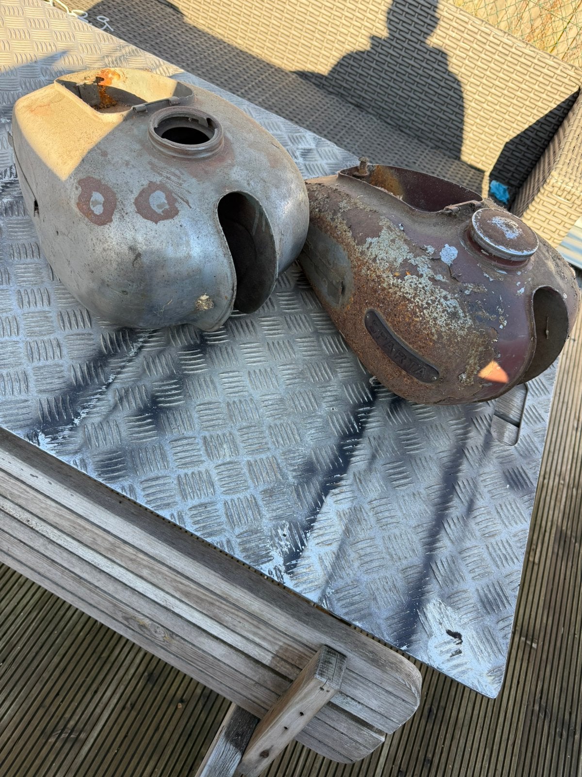 2 sparta benzine tanks, Fietsen en Brommers, Ophalen, Sparta