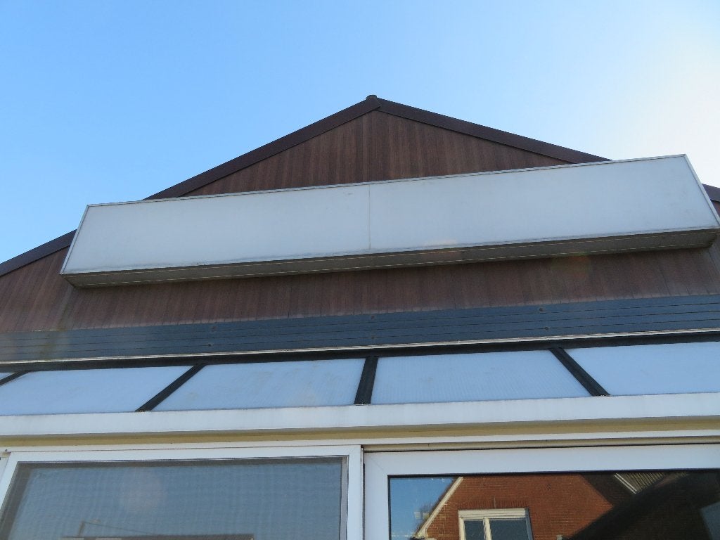 Reclame lichtbak met plexiplaten 4 meter lang 60 cm hoog, Ophalen, Gebruikt, Lichtbak of (neon) lamp