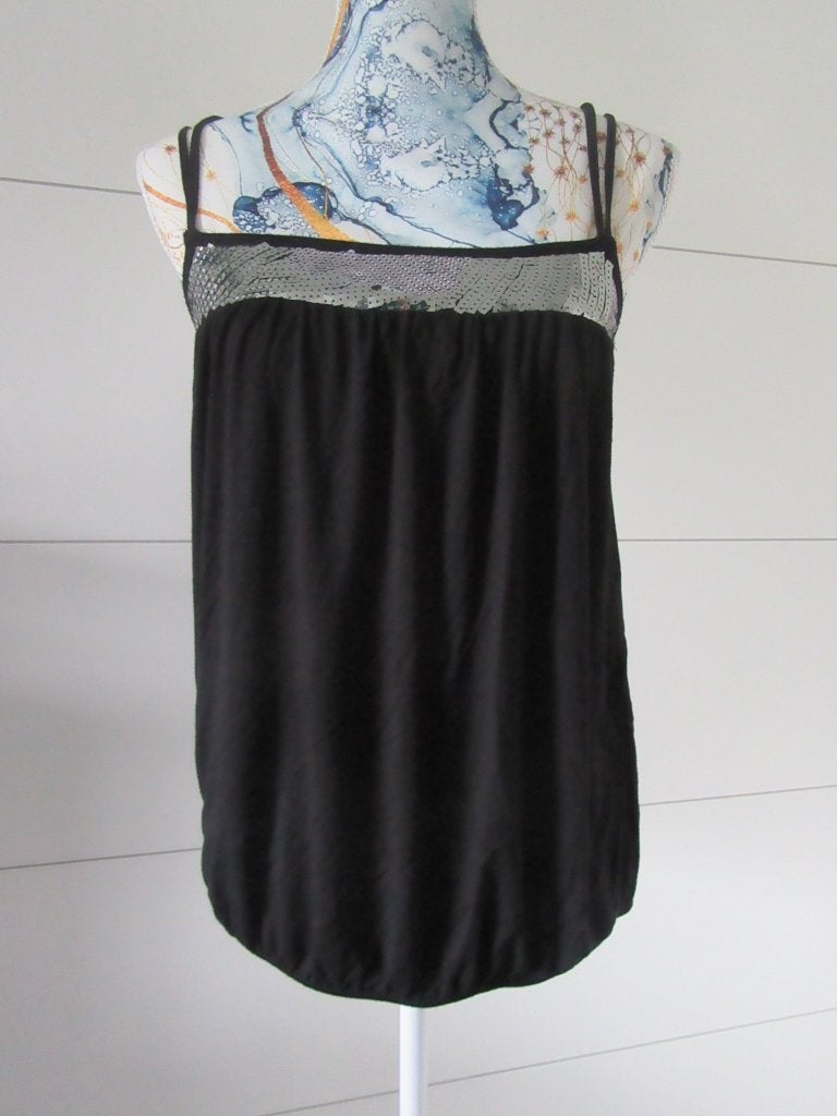 Dames topje met pailletten - Medium - Wonder Me - zomer, Ophalen of Verzenden, Gedragen, Maat 38/40 (M), Zonder mouw