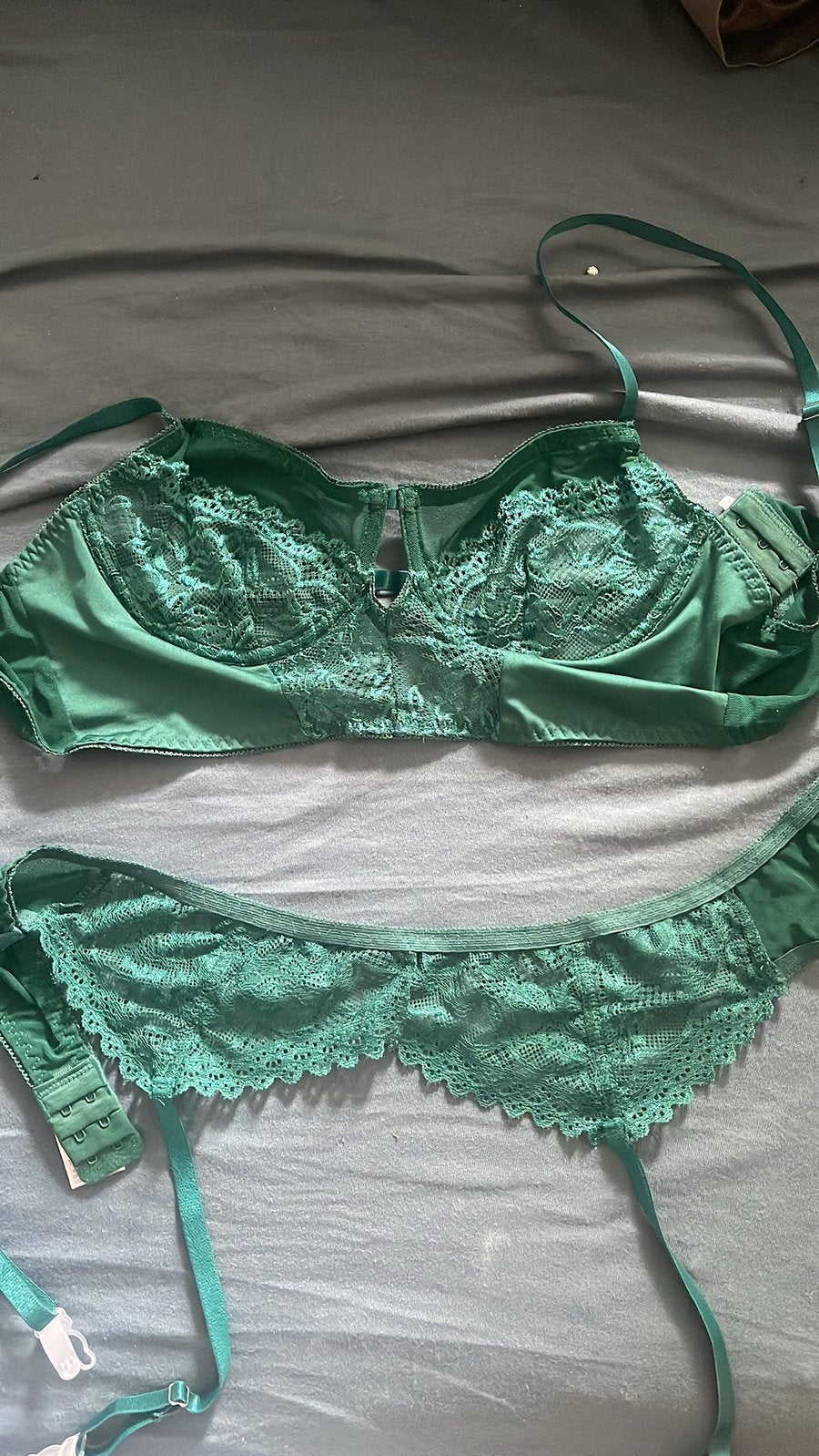 Sexy groen setje - doorschijnend kant, Ophalen of Verzenden, Groen, Setje