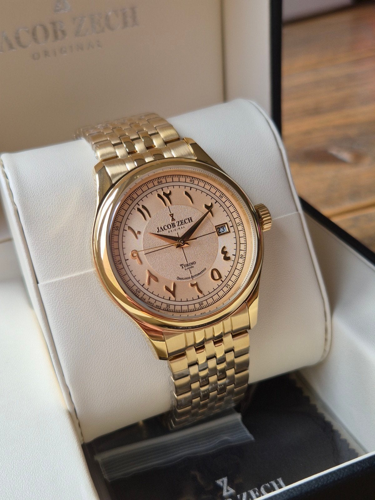 Jacob Zech Torino Automaat, Handtassen en Accessoires, Horloges | Heren, Staal, Staal, Polshorloge, Nieuw