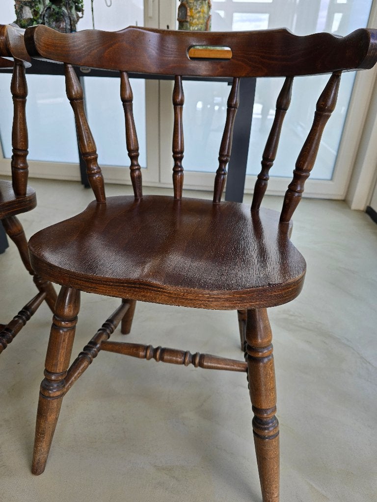 Vintage keukenstoelen, Ophalen, Gebruikt, Bruin, Vintage