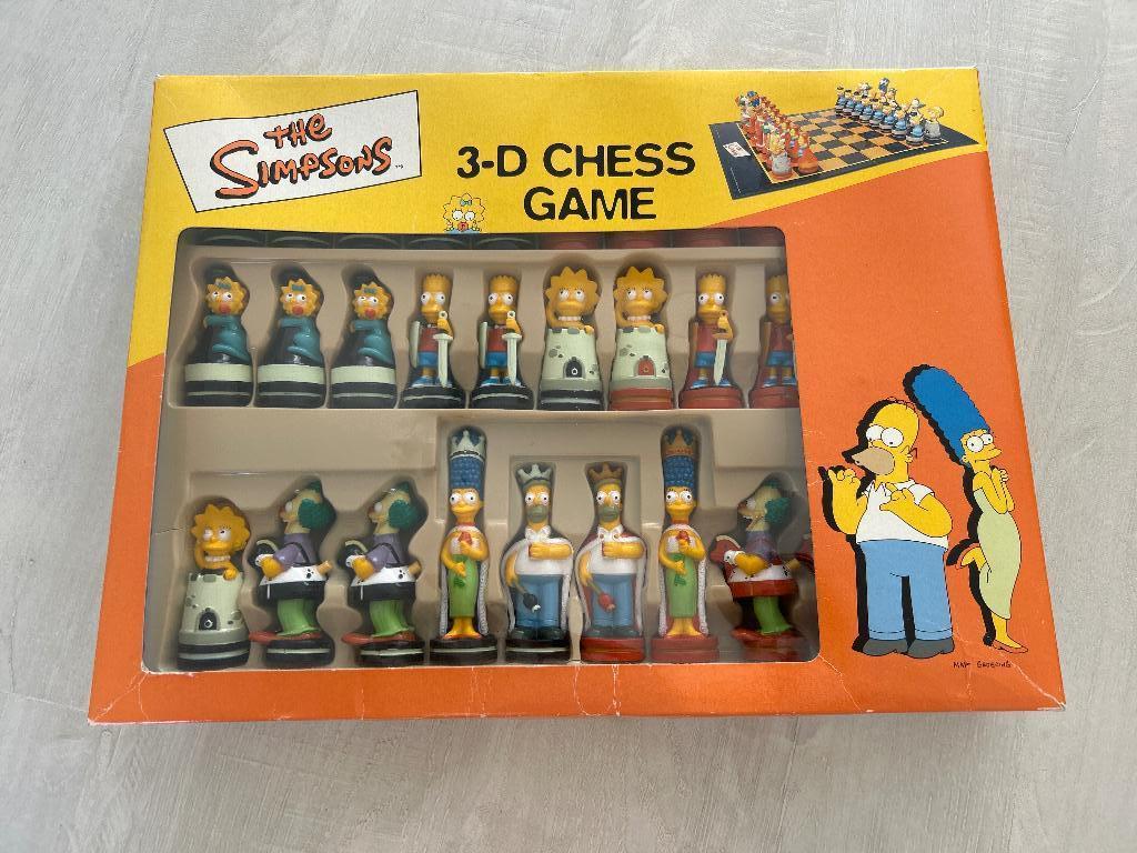 “The Simpsons 3D Chess Set compleet met doos (vintage)”, Hobby en Vrije tijd, Gezelschapsspellen | Bordspellen, Ophalen, Zo goed als nieuw