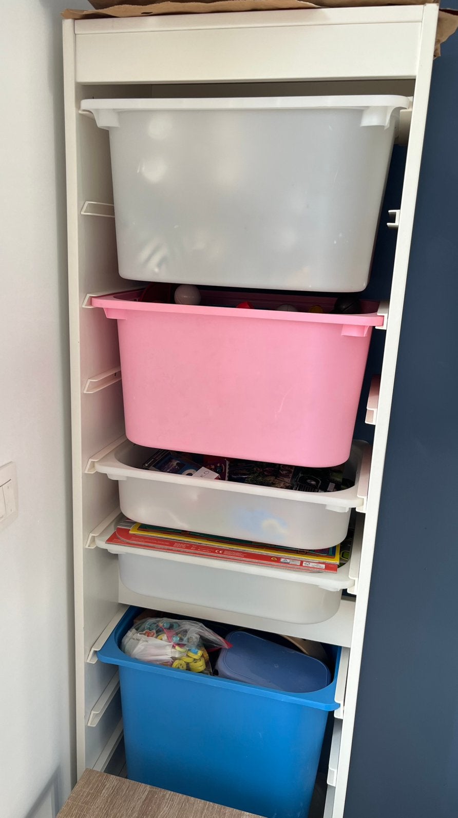Trofast opbergsysteem ikea 1m80 wit 35 euro incl. Bakke, Ophalen, Gebruikt