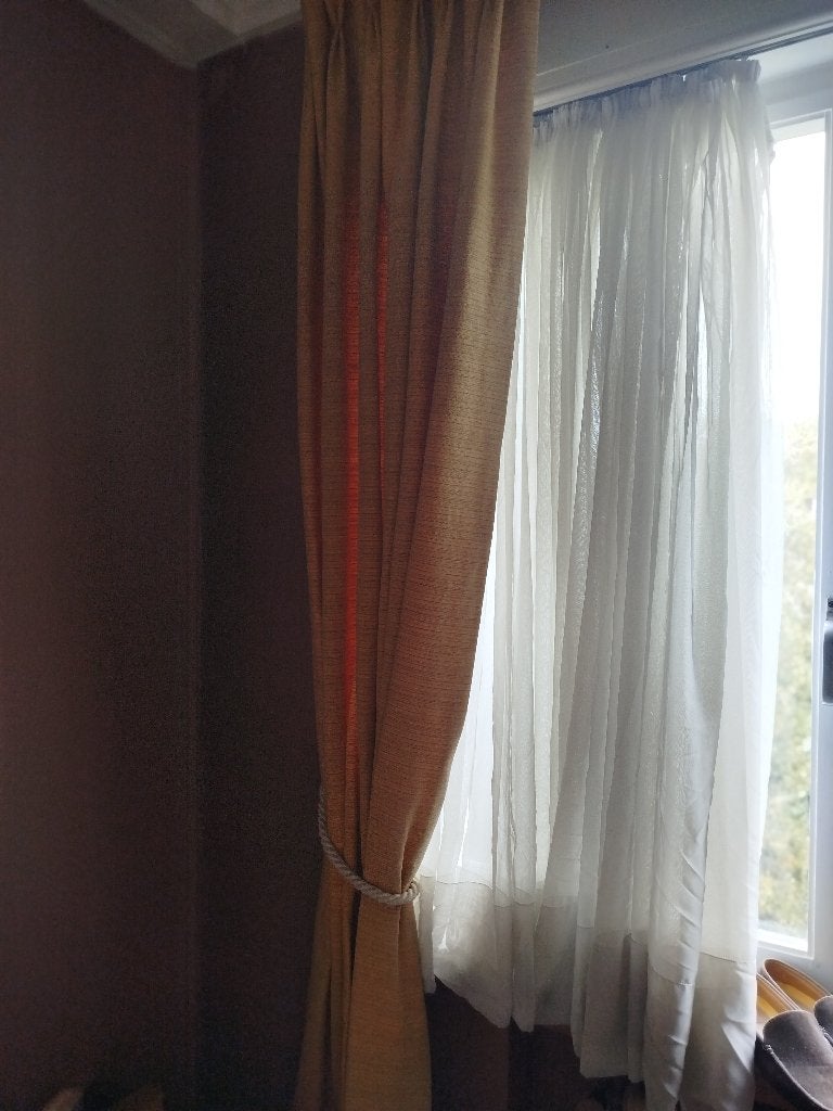 tentures, Autres marques, Jaune, Double rideau, 255 cm