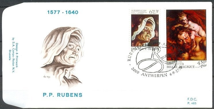 postzegels, Met envelop, Ophalen of Verzenden, Gestempeld, 1e dag stempel