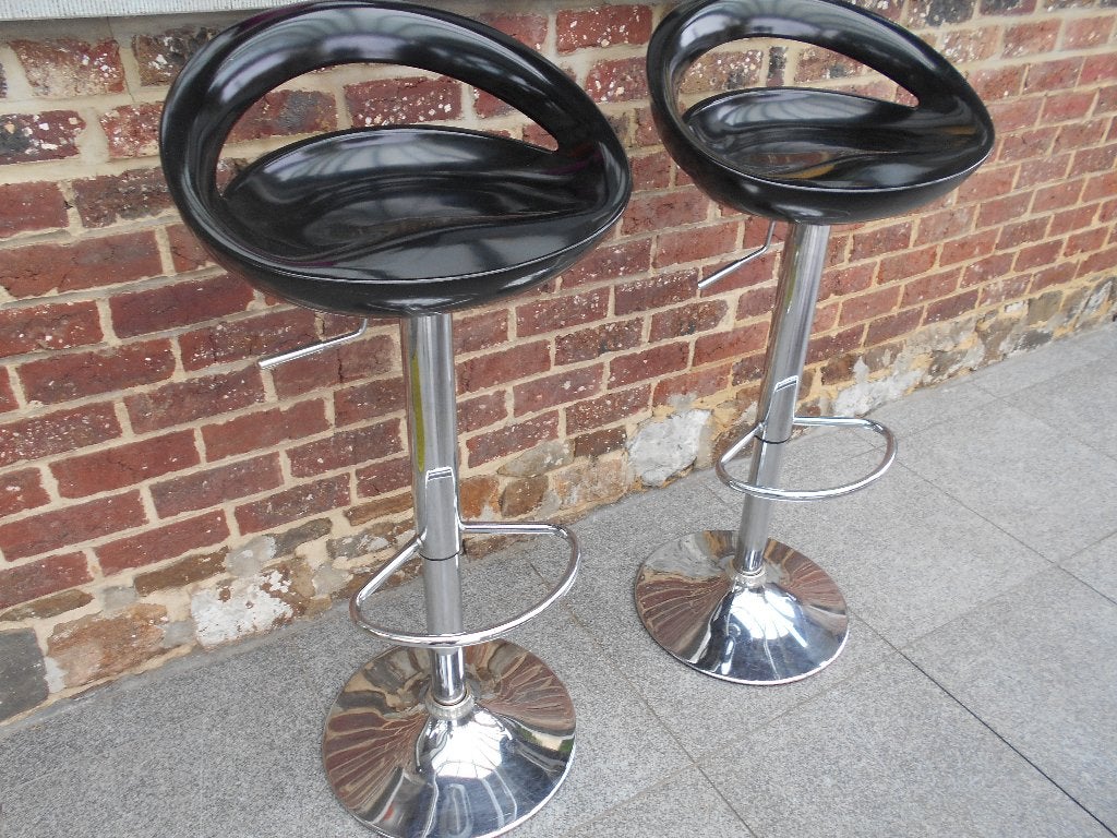 2 TABOURETS DE BAR COMME NEUFS = 60 EUROS, Enlèvement, Réglable en hauteur, Comme neuf, Fer