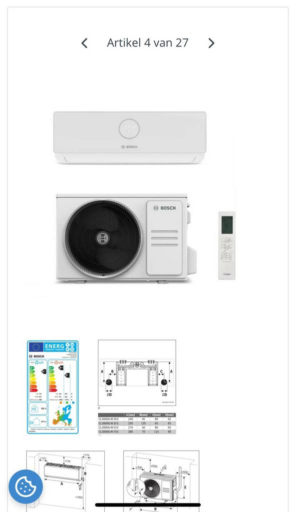 Climatiseur bosch, Elektronische apparatuur, Airco's, Ophalen of Verzenden, Nieuw