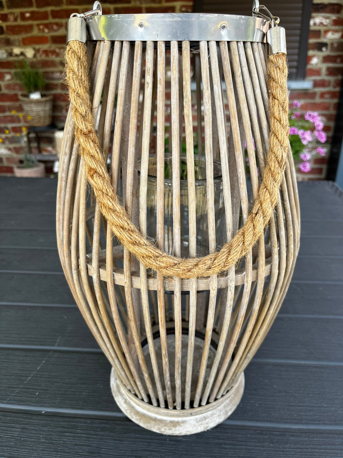 Lanterne, Autres marques, Beige, 39 cm, Comme neuf