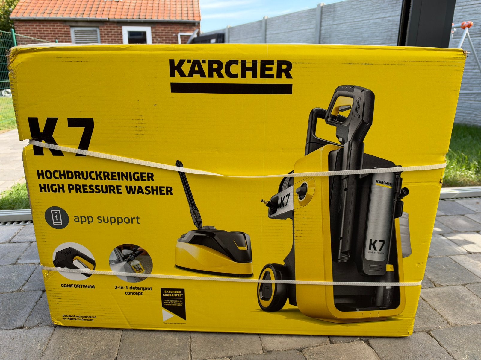 KARCHER K7 PREMIUM COMFORT + HOME KIT onder afdichting, Ophalen, Nieuw, Elektrisch, Met regelbare waterdruk