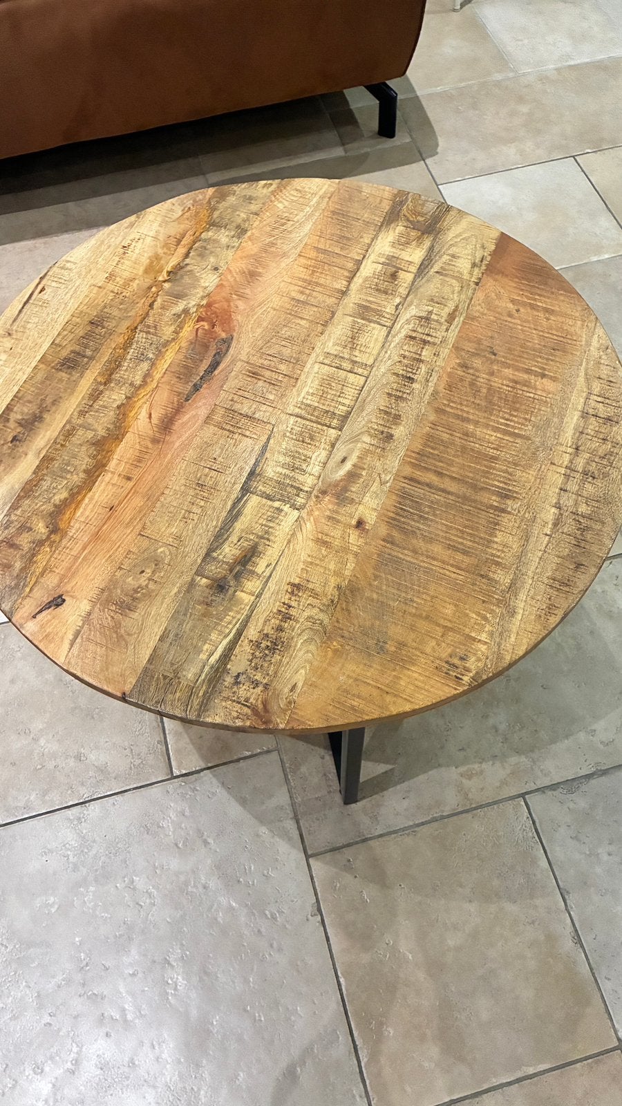 Salontafel Hout Rond 75cm, Huis en Inrichting, Ophalen, Zo goed als nieuw, Rond