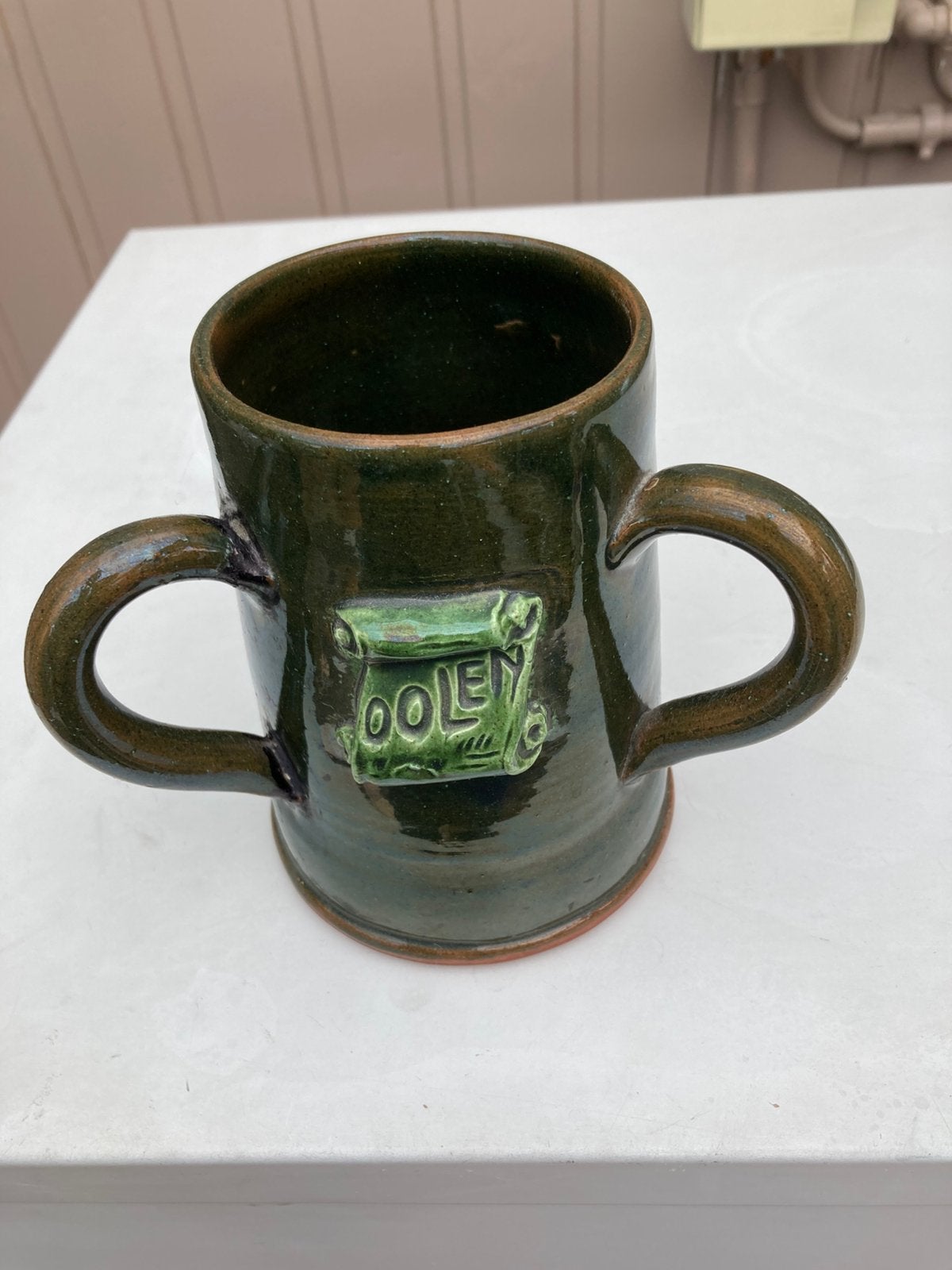 Handgemaakte Olense pot met 3 oren – Streekobject / Folklor, Antiek en Kunst, Ophalen of Verzenden
