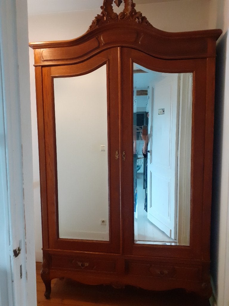 Prachtige kuifkast kledingkast, Ophalen, 100 tot 150 cm, 200 cm of meer, Met deur(en)