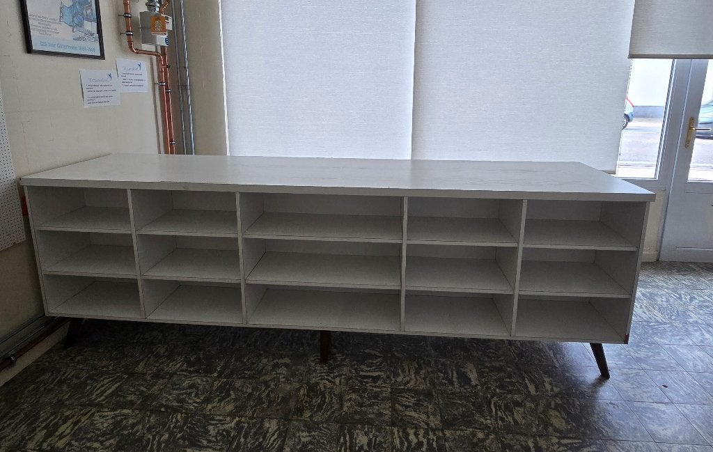 Grote stevige witte  toonbank, Huis en Inrichting, Kasten | Overige, Ophalen, Gebruikt