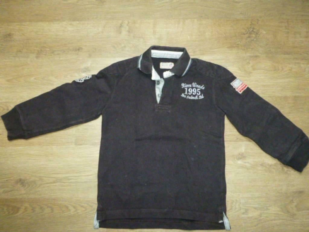 bruine polo van River Woods maat 128, Garçon, River Woods, Enlèvement ou Envoi, Chemise ou À manches longues
