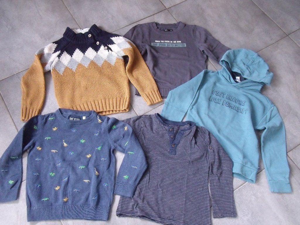 lot 5 sweets / pulls garçon 116 = 6 ans = le lot 5€, Kinderen en Baby's, Kinderkleding | Maat 116, Ophalen, Gebruikt, Jongen, Trui of Vest