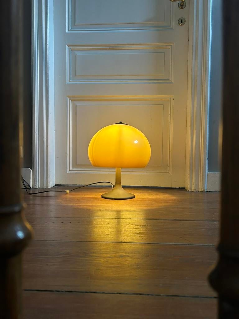 Vintage mid-century paddenstoel tafellamp van Dijkstra, Ophalen, Mid-Century, Zo goed als nieuw, Minder dan 50 cm