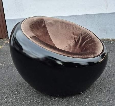 vintage half dome scoop chair 90er jaren, Collections, Rétro, Maison et Meubles, Enlèvement