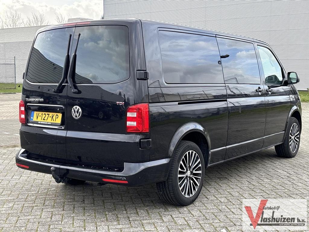 Volkswagen Transporter 2.0 TDI L2H1 Dubbel Cabine 4Motion Hi, Auto's, Automaat, Zwart, Bedrijf, Diesel