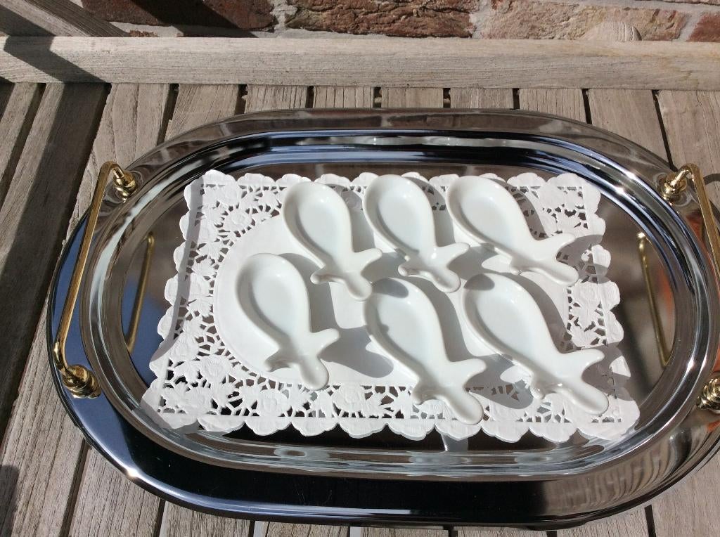 AMUSE LEPELS IN HOTELPORSELEIN NIEUW, Huis en Inrichting, Keuken | Servies, Overige typen, Nieuw, Ophalen of Verzenden, Effen