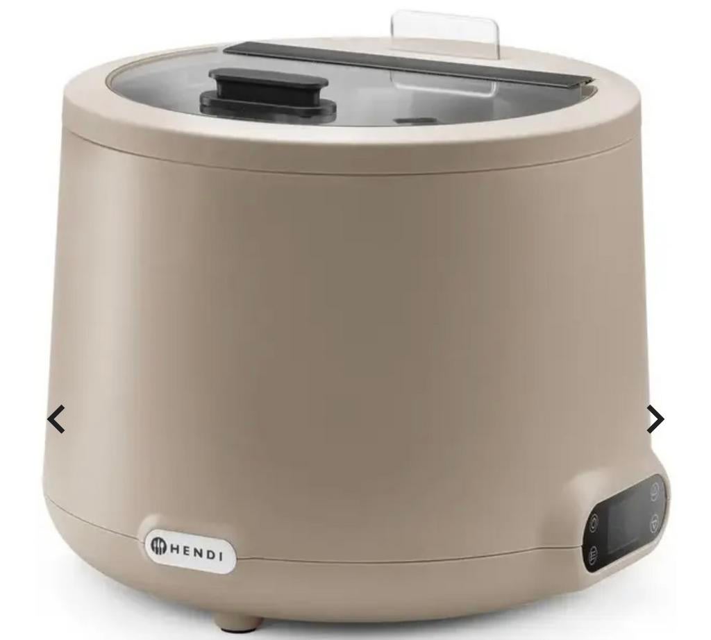 HENDI UNIQ elektrisch beige soepketel 8L die eten warm houdt, Ophalen of Verzenden, Zo goed als nieuw