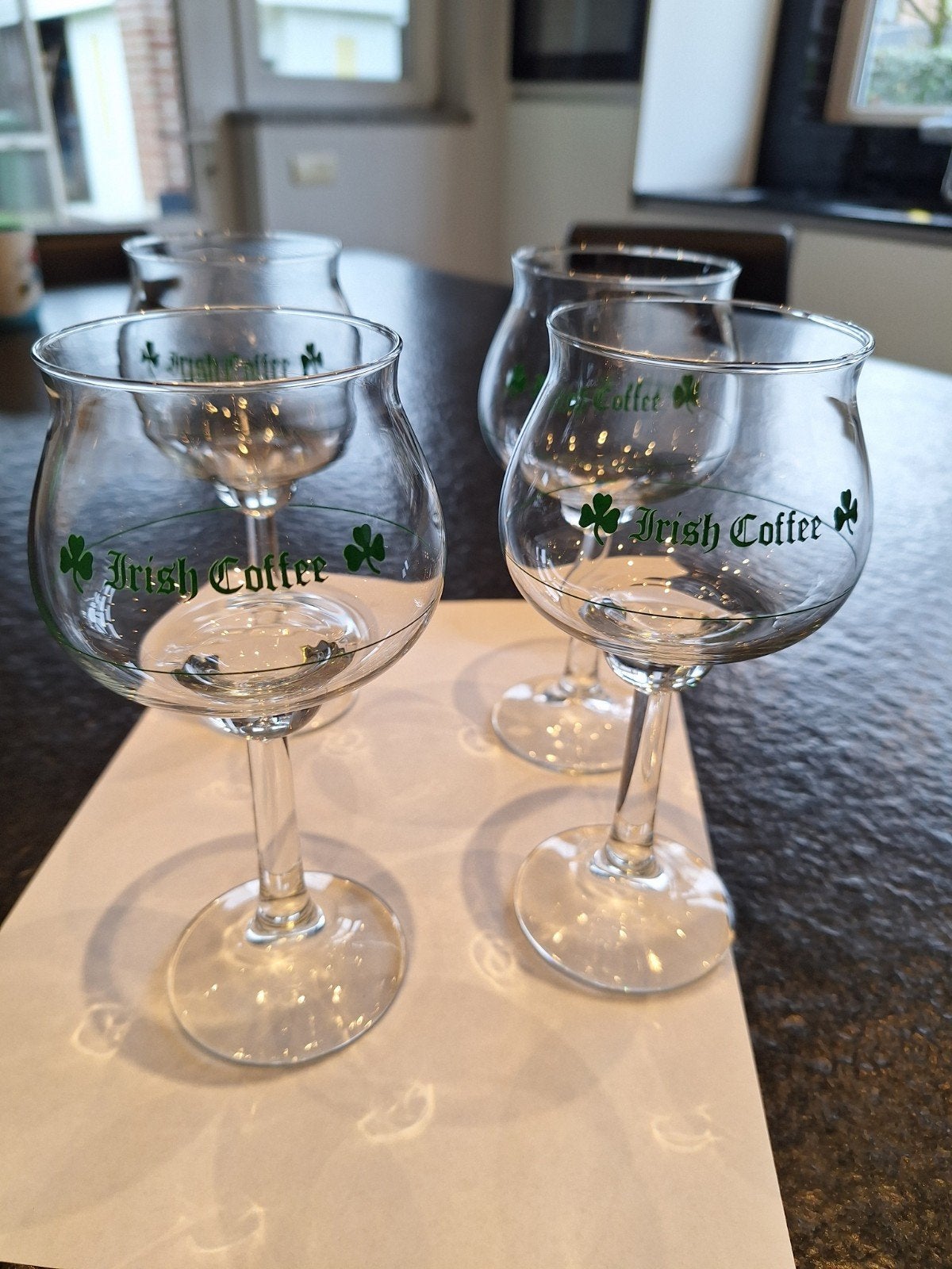 4 irish Coffee  glazen, Ophalen